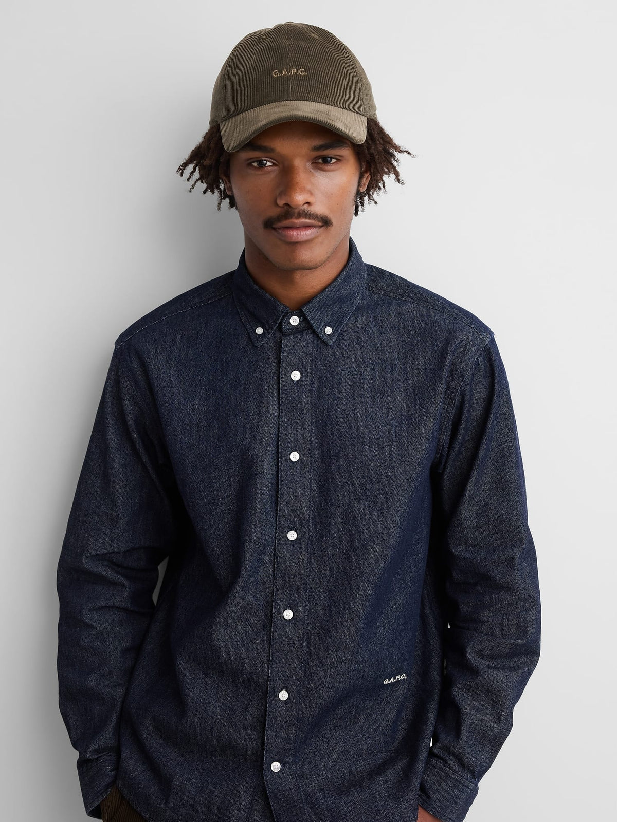 Yeşil Gap × A.p.c. Logo Kadife Şapka