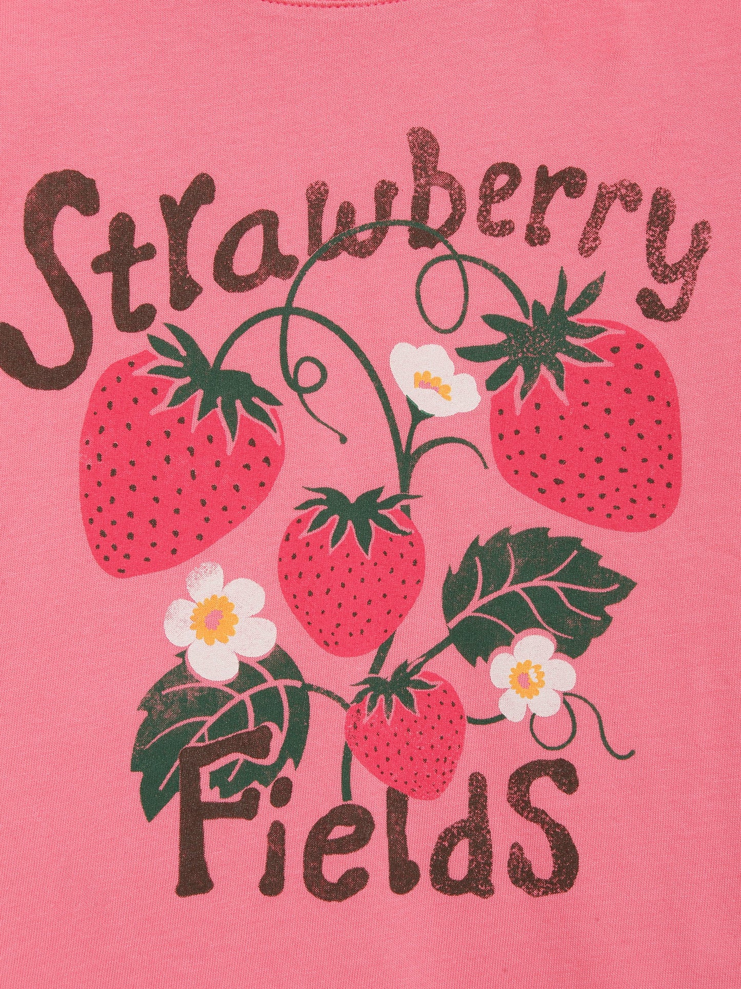 Pembe Grafik Baskılı T-shirt