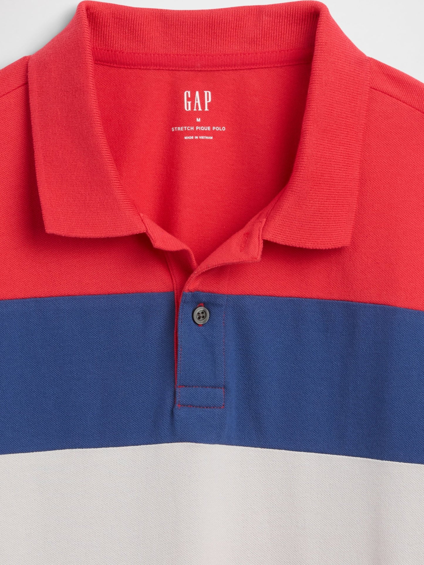 Kırmızı Colorblock Stretch Pique Polo T-shirt