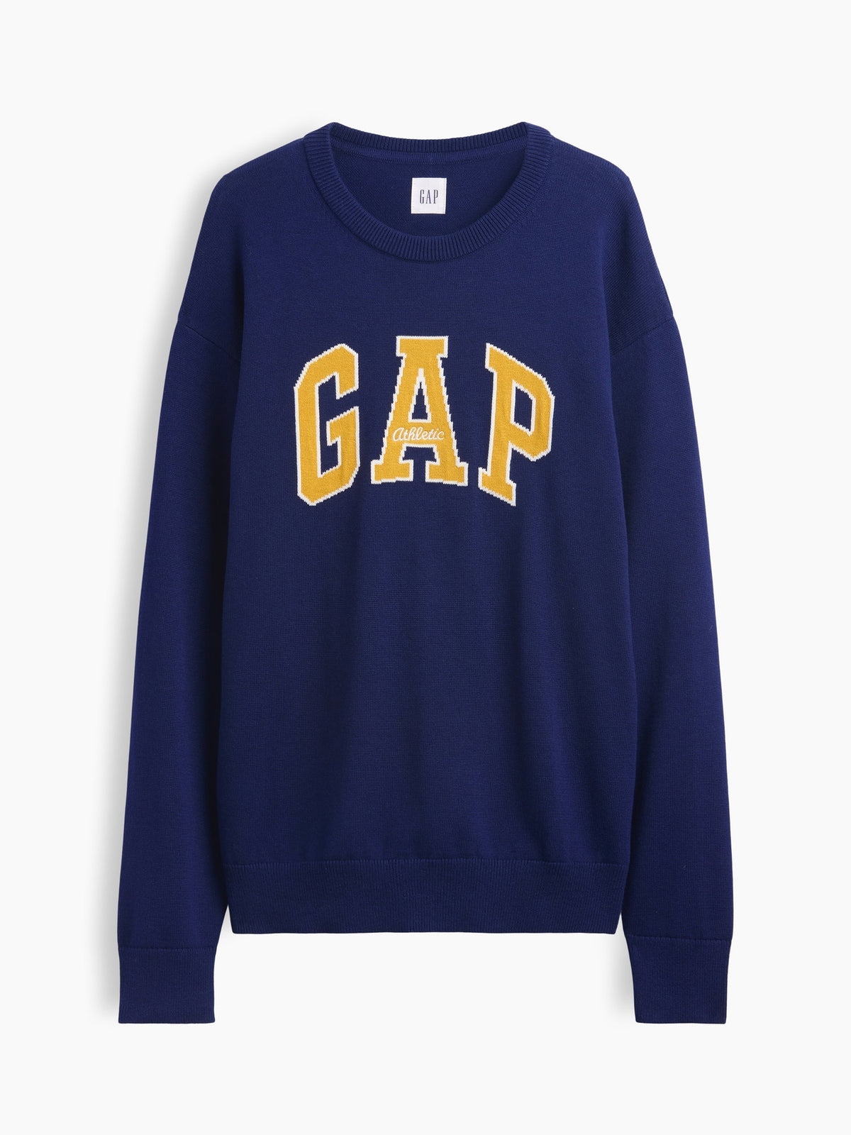 Lacivert Relaxed Gap Logo Intarsia Kazak