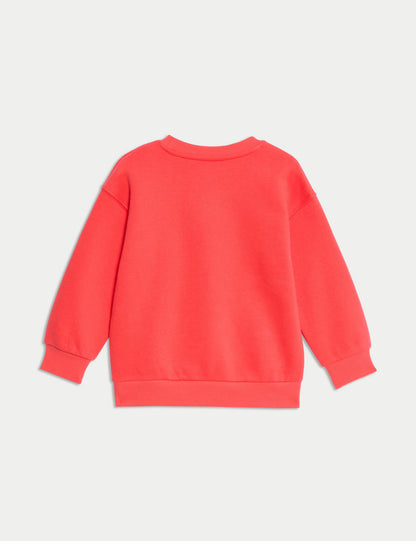 Pamuk Karışımlı Sloganlı Sweatshirt (2–8 Yaş)