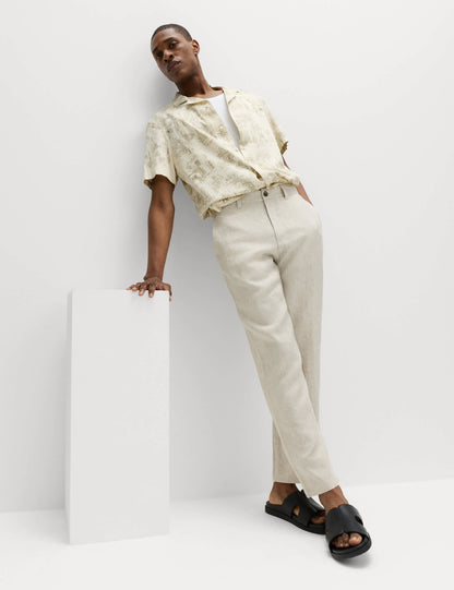 %100 Keten Chino Pantolon