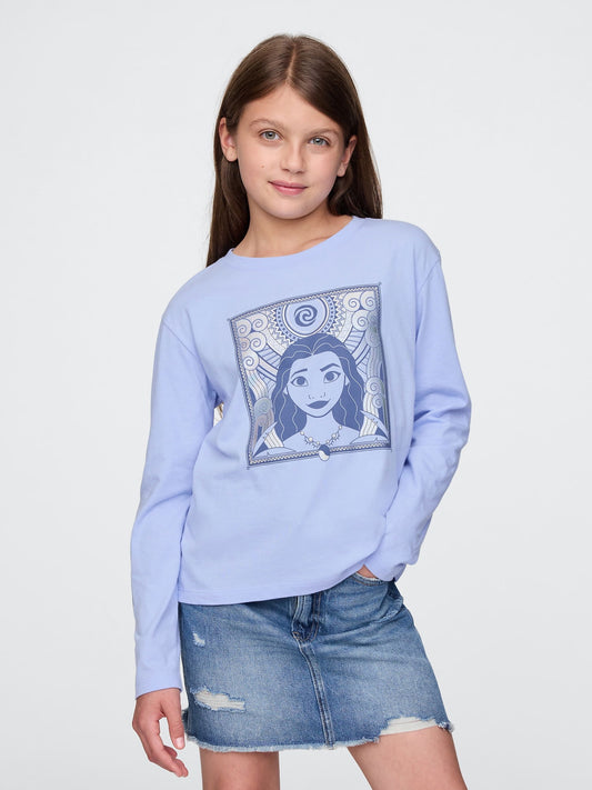 Mavi Gap × Disney Moana Grafikli T-Shirt