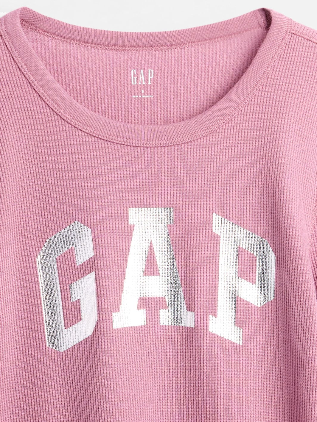 Pembe Gap Logo Waffle-knit T-shirt