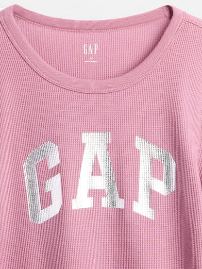 Pembe Gap Logo Waffle-knit T-shirt