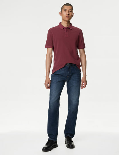 Saf Pamuklu Polo T-shirt