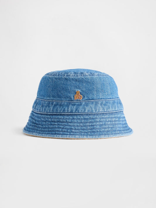 Mavi Sherpa Denim Bucket Şapka