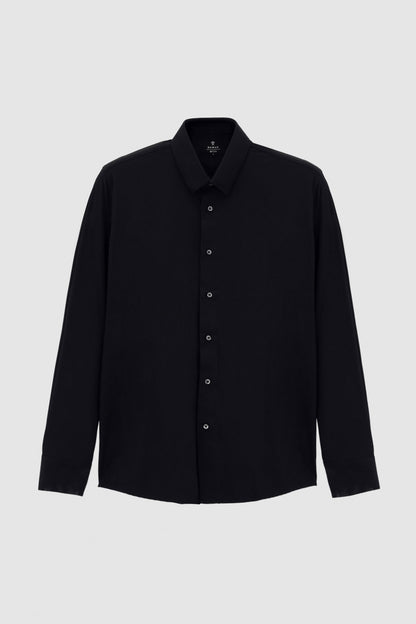 Damat Slim Fit Siyah Düz Gömlek