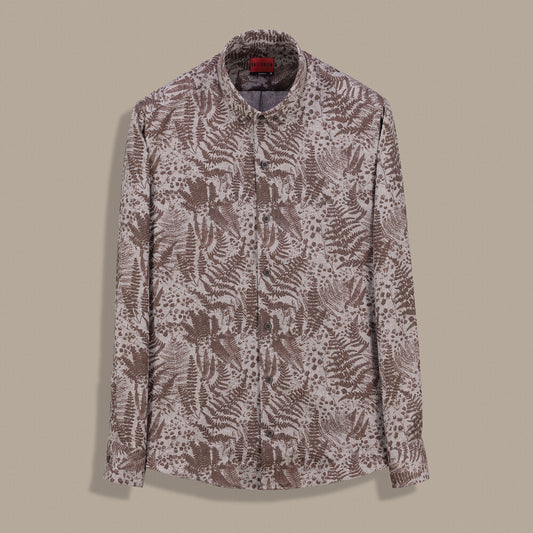 Carina Desenli Kahverengi Gömlek