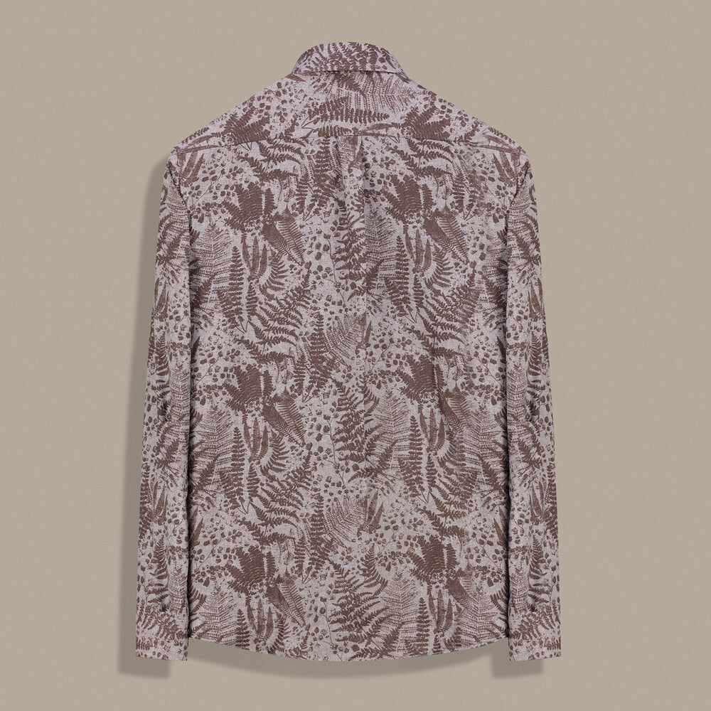 Carina Desenli Kahverengi Gömlek