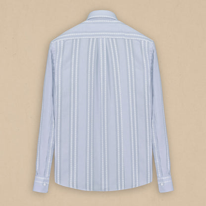 Carina Çizgili Mavi Gömlek