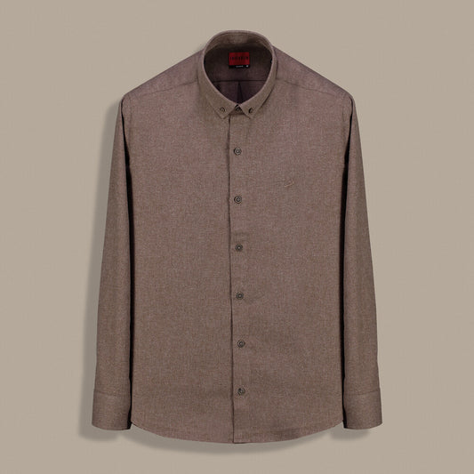 Carina Uzun Kol Kahverengi Gömlek