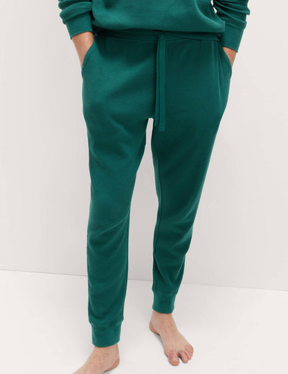 Saf Pamuklu Waffle Pijama Altı