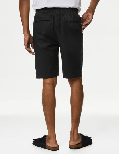 Regular Fit Keten Şort