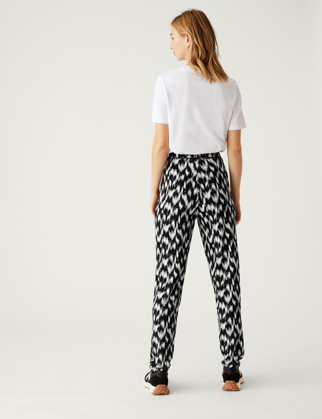 Tapered Fit Desenli Örme Pantolon