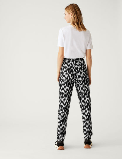 Tapered Fit Desenli Örme Pantolon