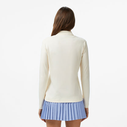 Lacoste Kadın Regular Fit Uzun Kollu Krem Polo