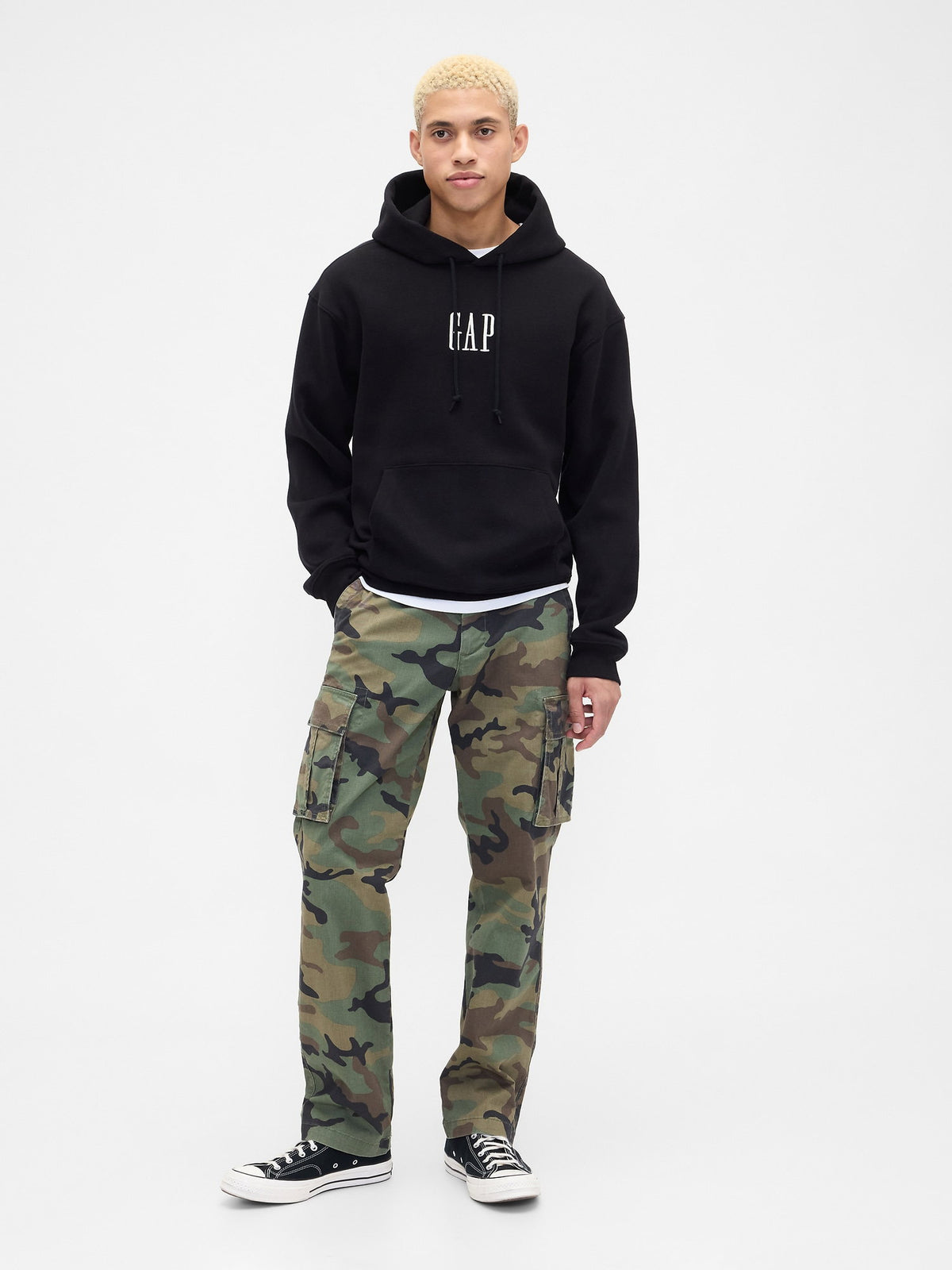 Siyah Vintagesoft Oversized Gap Mini-logo Sweatshirt
