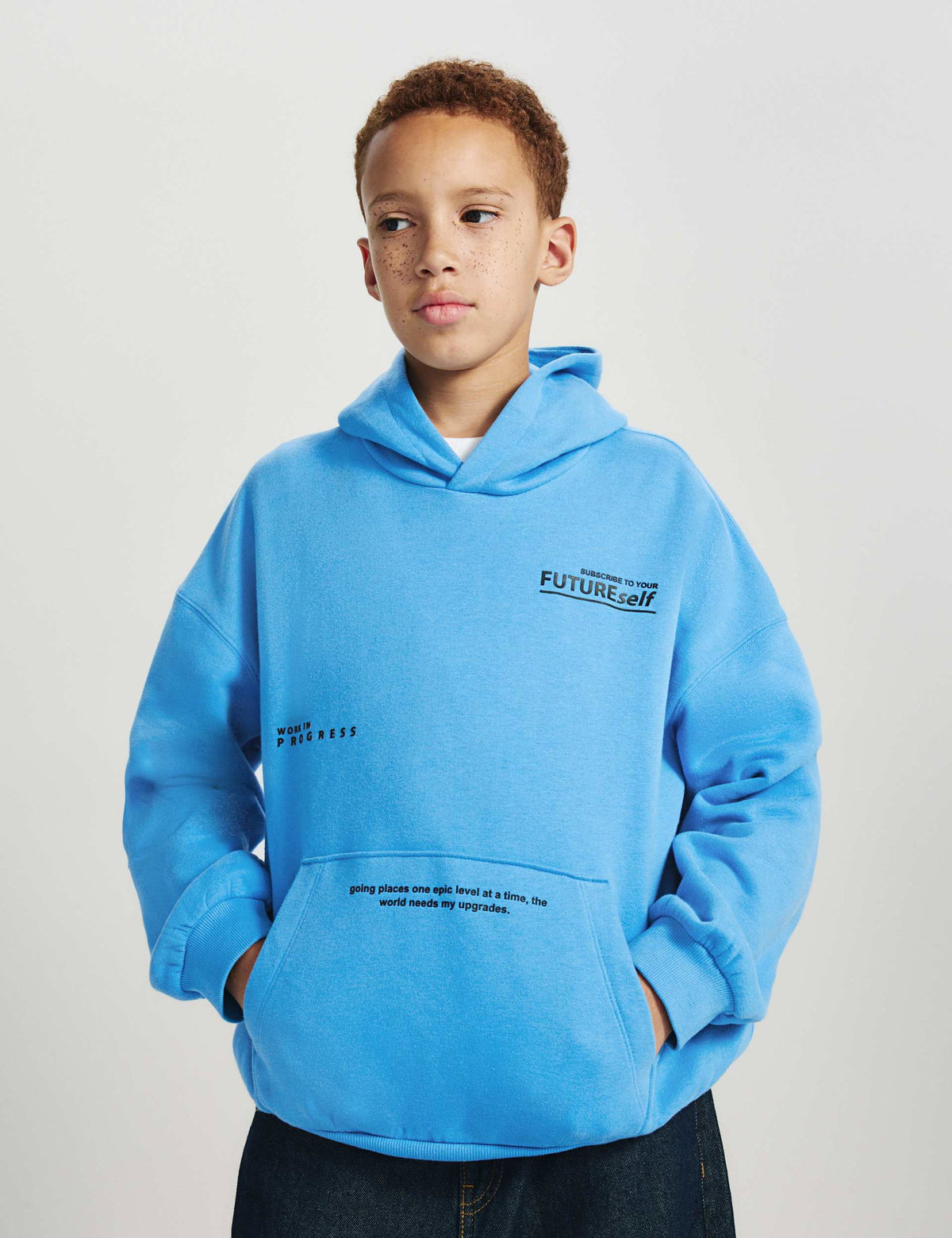 Grafik Baskılı Kapüşonlu Sweatshirt