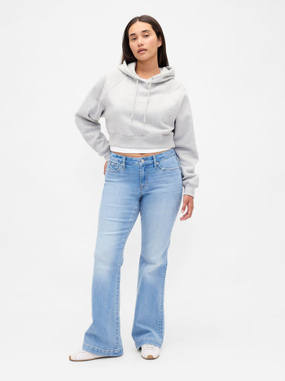 Açık Mavi Curvy Low Rise Long & Lean Jean Pantolon