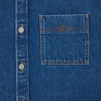 Lacoste Kadın Relaxed Fit Denim Lacivert Ceket
