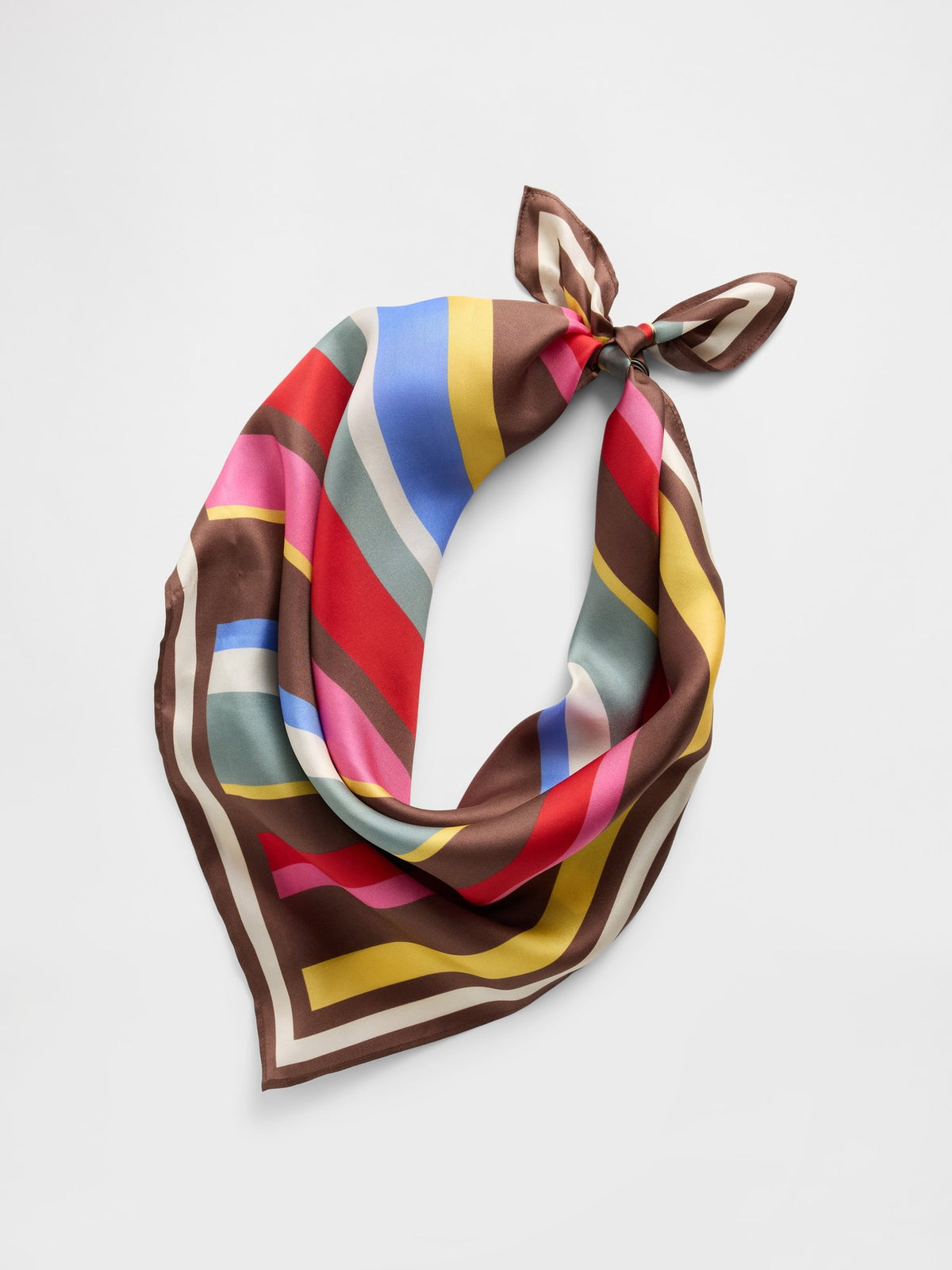Açık Mavi 100% Ipek Oversized Bandana