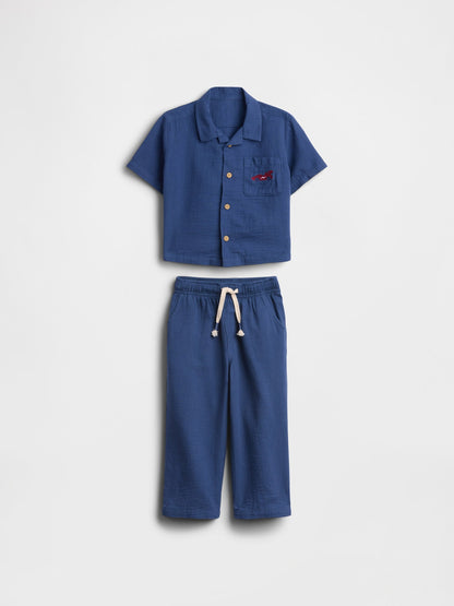Kobalt Mavisi Outfit Set