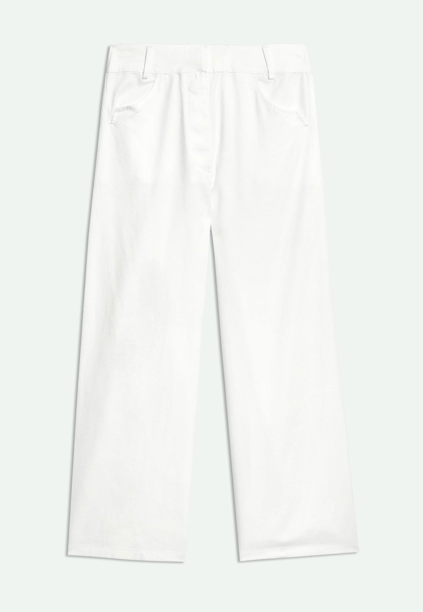 Saf Pamuklu Wide Leg Pantolon
