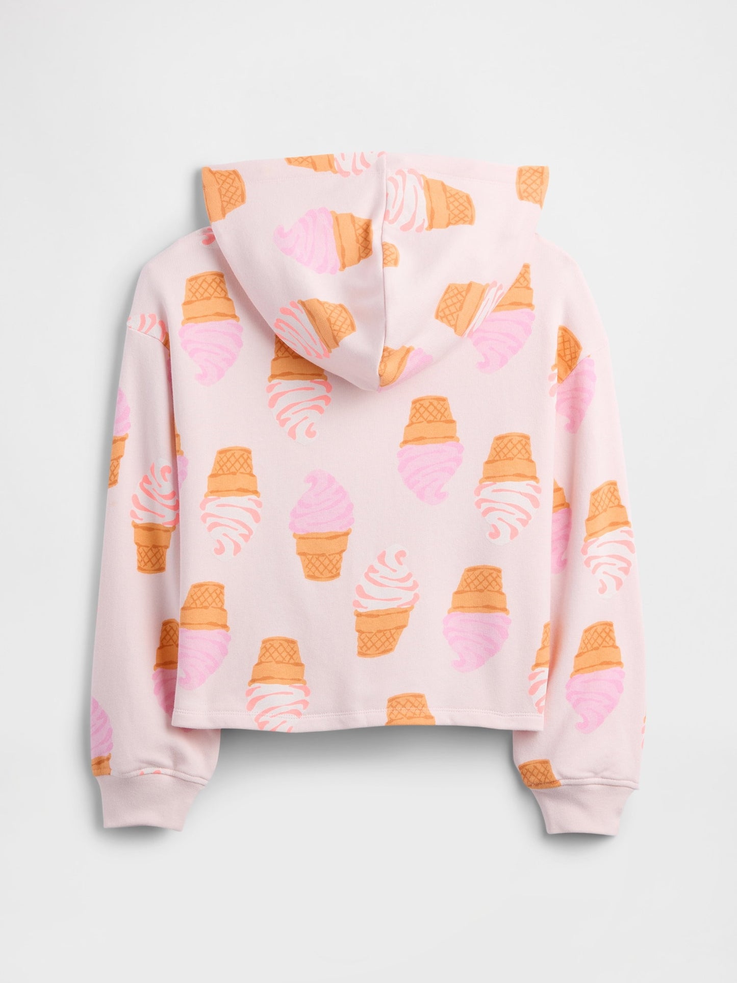 Açık Pembe Relaxed Fransız Havlu Kumaş Sweatshirt