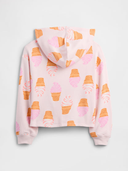 Açık Pembe Relaxed Fransız Havlu Kumaş Sweatshirt