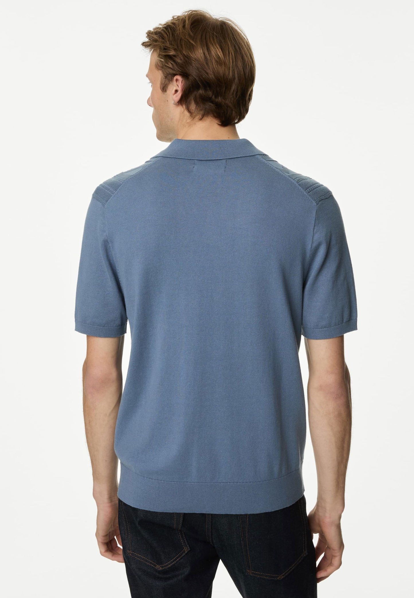 Kısa Kollu Örme Polo Yaka T-shirt