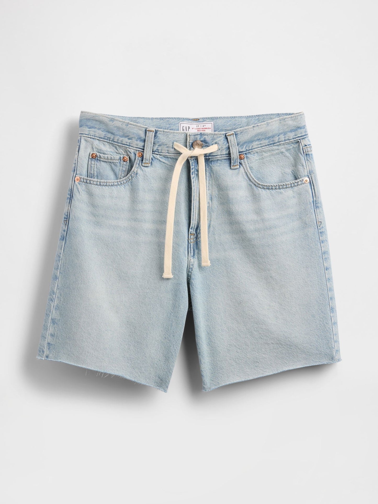 Denim Mavi 8 Mid Rise '90s Loose Denim Bermuda Şortlar