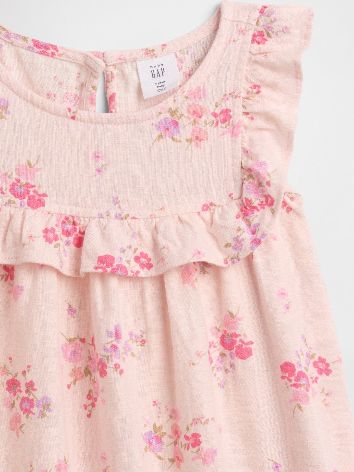 Açık Pembe Keten Karışımı Ruffle Bluz