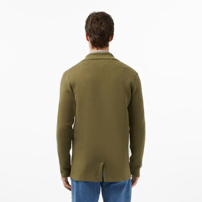 Lacoste Erkek Classic Fit V Yaka Haki Hırka