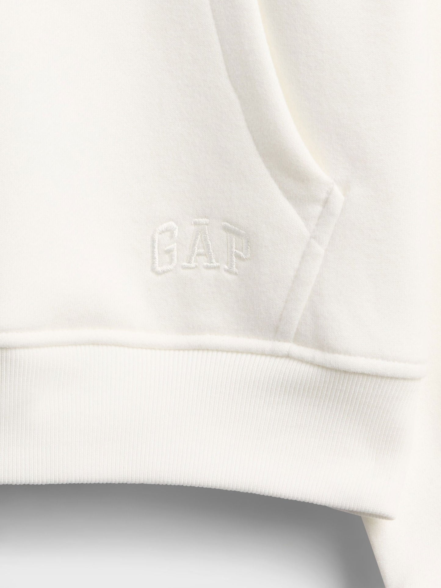 Beyaz Vintagesoft Gap Logo Yarım Fermuarlı Pullover Sweatshirt