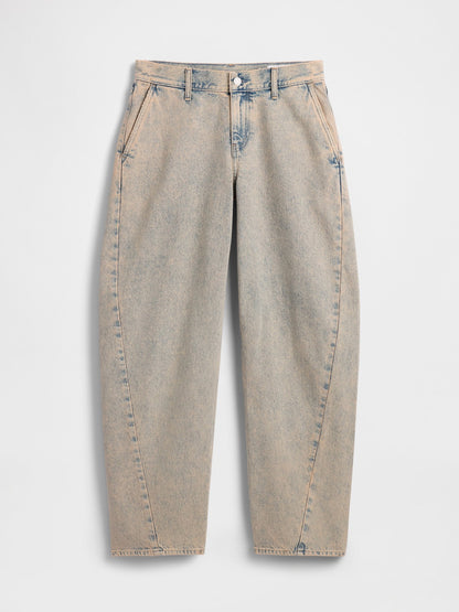 Açık Mavi Gap × Hfr Low Rise Baggy Barrel Jean Pantolon By Nicole Benefield Portfolio
