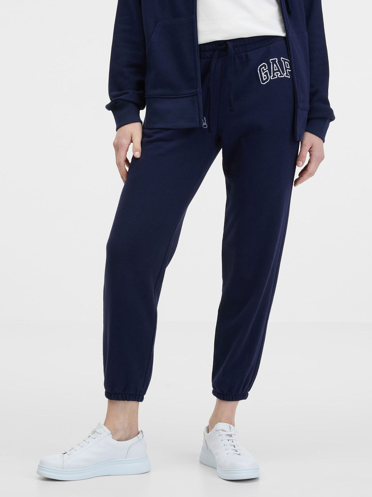 Lacivert Gap Logo Jogger Havlu Kumaş Eşofman Altı