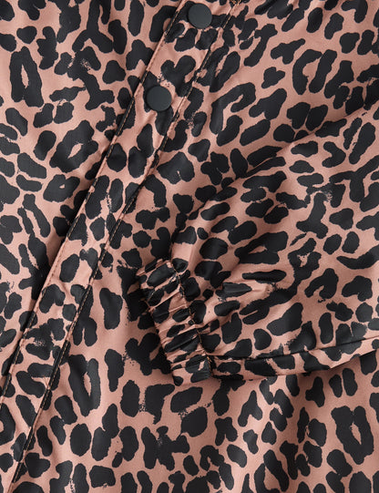 Leopar Desenli Yağmurluk