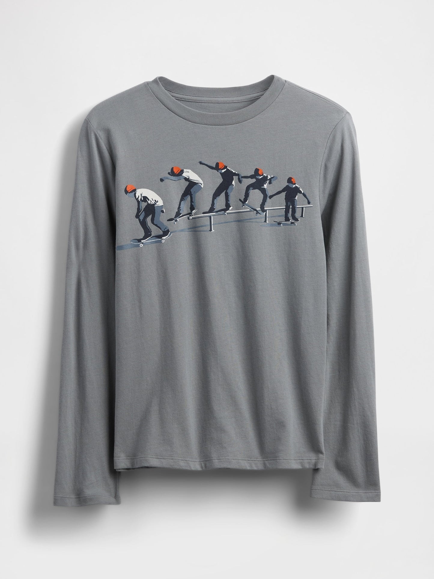 Gri Grafik Baskılı T-shirt