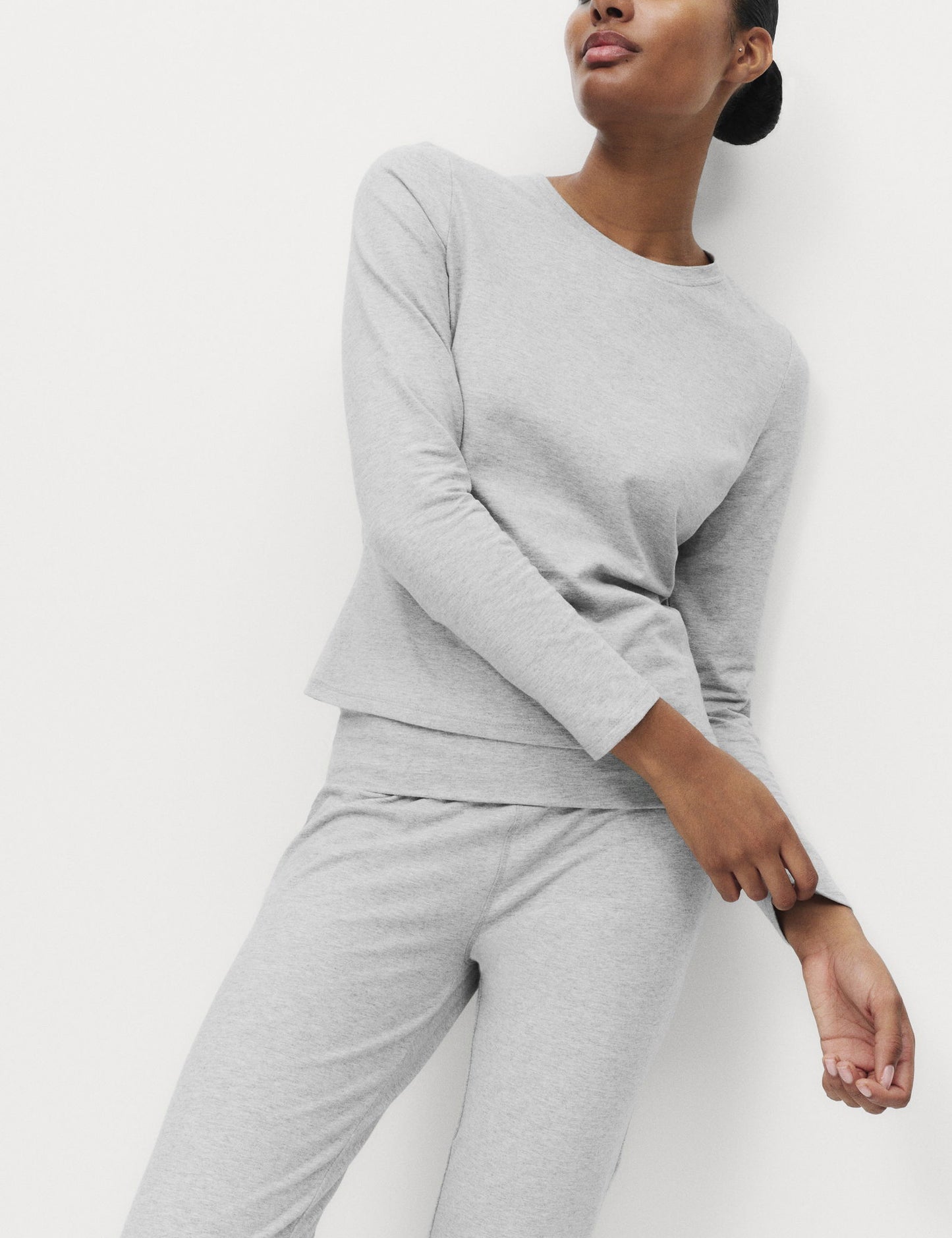 Pamuklu Uzun Kollu Pijama Üstü