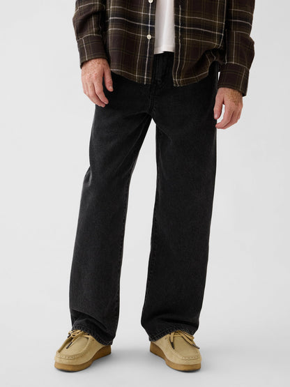 Siyah Baggy Jean Pantolon