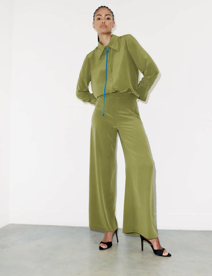 Saf Ipek Wide Leg Pantolon