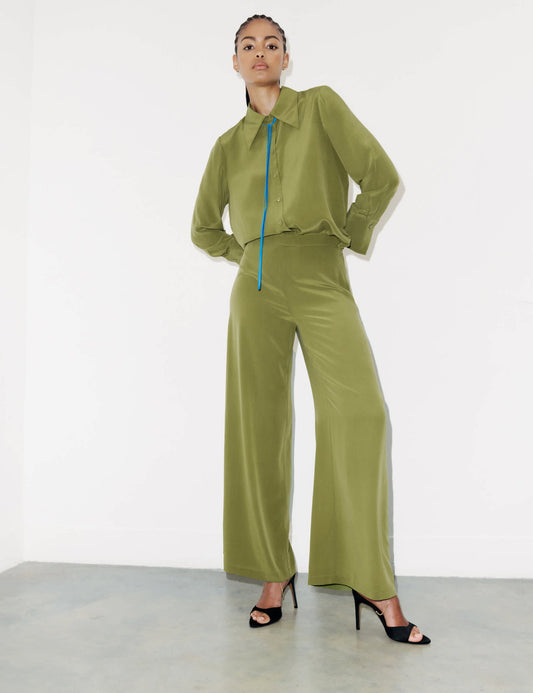 Saf Ipek Wide Leg Pantolon
