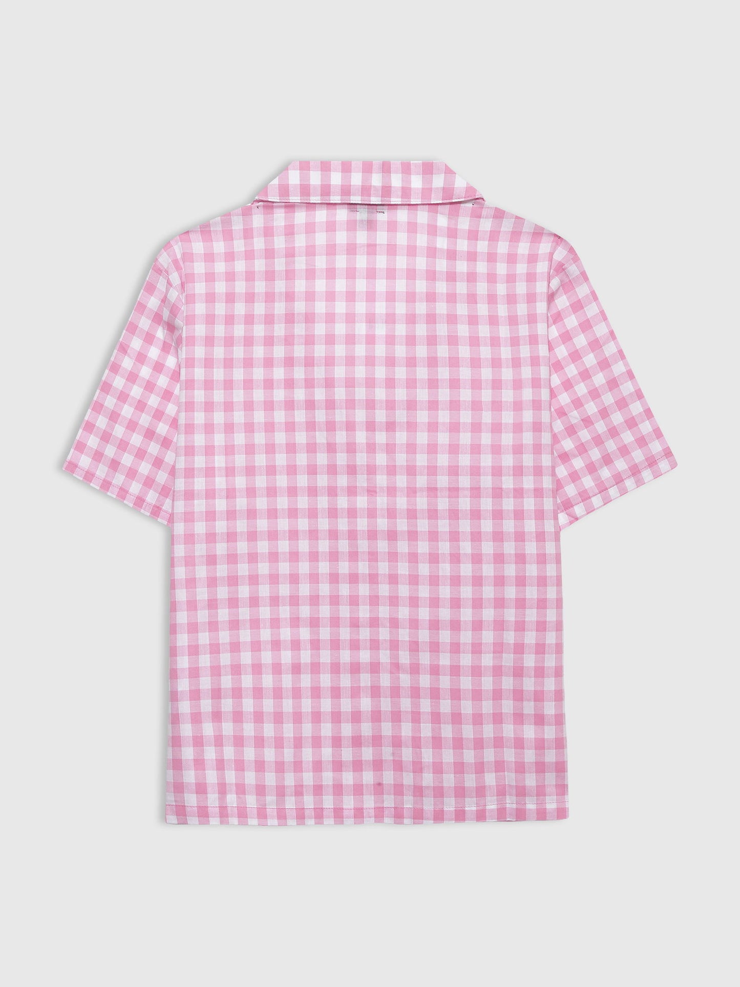 Açık Pembe Gapbody Poplin Kısa Kollu Pijama Üstü