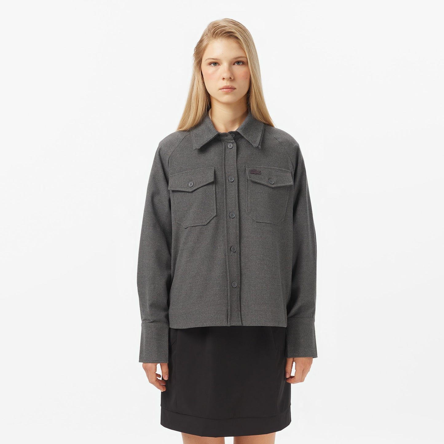 Lacoste Kadın Koyu Gri Gömlek