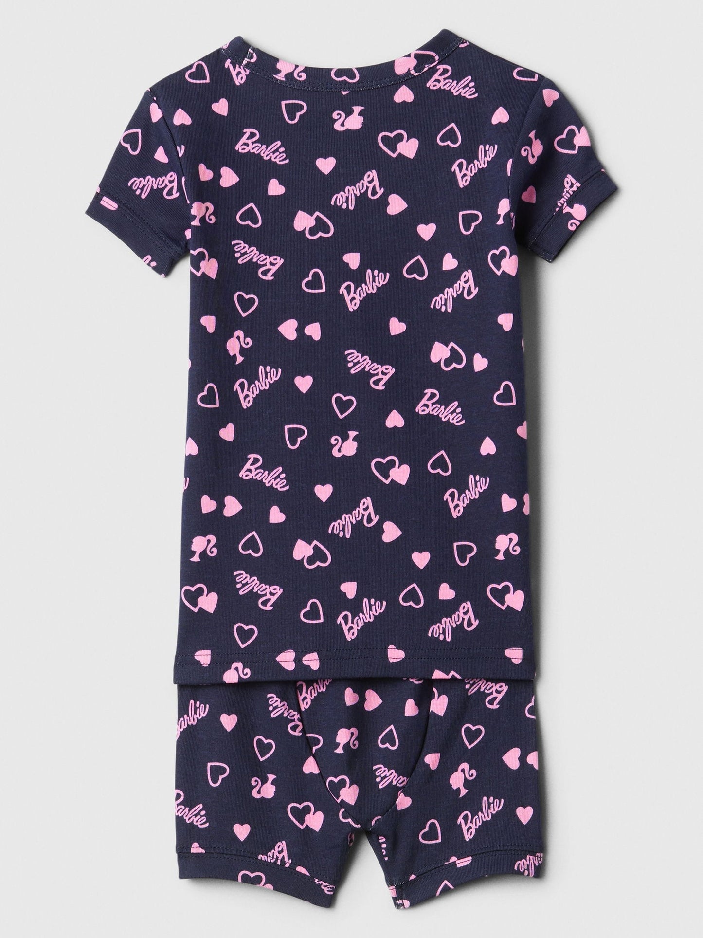 Lacivert %100 Organik Pamuk Barbie™ Desenli Pijama Takımı