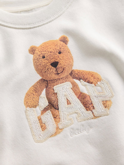 Beyaz Vintagesoft Brannan Bear Logo Outfit Set