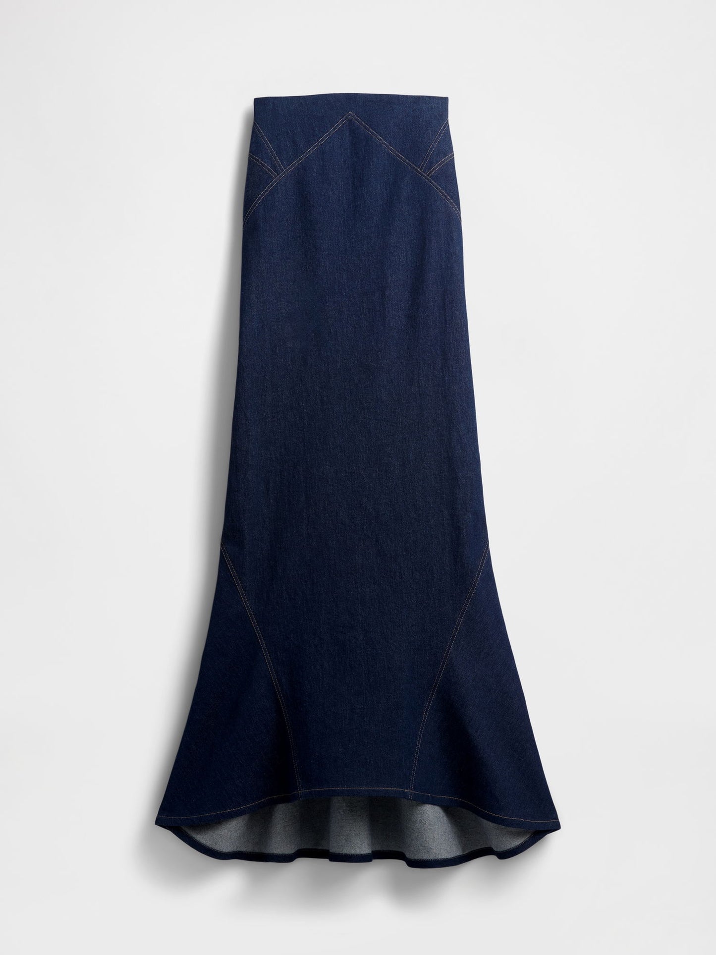 Lacivert Gapstudio High Rise Dikişli Denim Maxi Etek