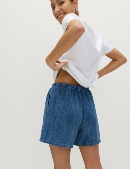 Pamuklu Denim Şort