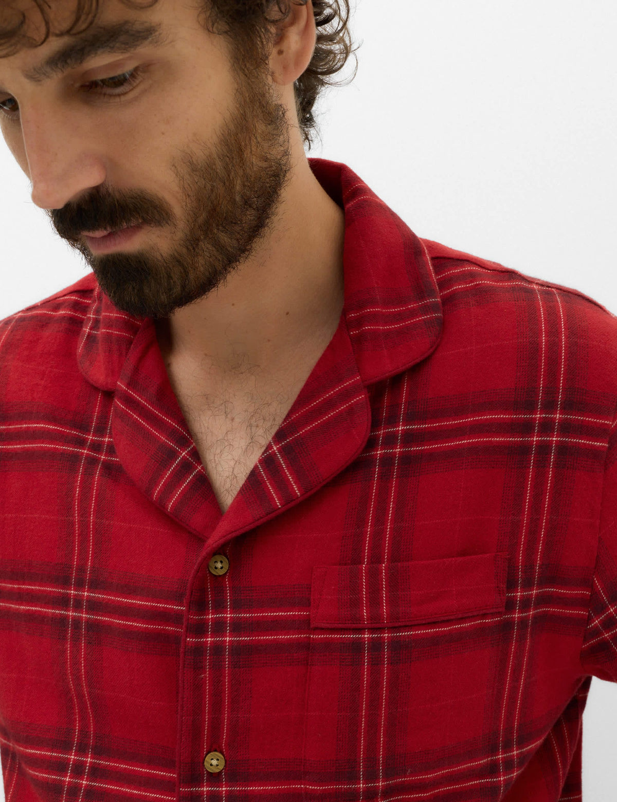 Yılbaşı Temalı Ekose Desenli Pijama Takımı